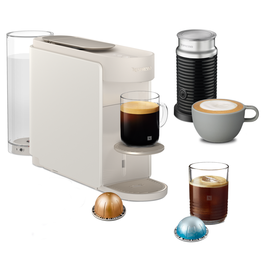 Vertuo Up & Milk Frother Bundle – Pearl White | Nespresso USA